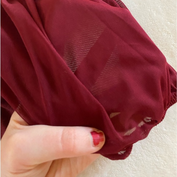 Free People | Burgundy Off-Shoulder Top - Picture 2 of 5